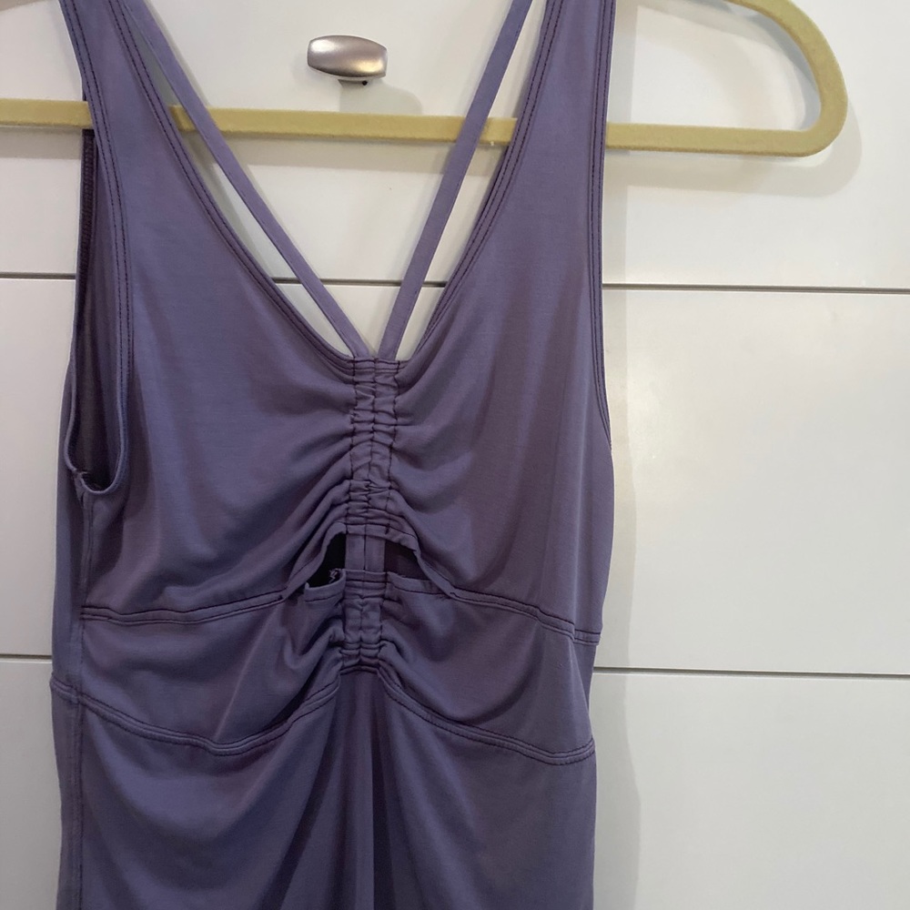 purple halter crop top